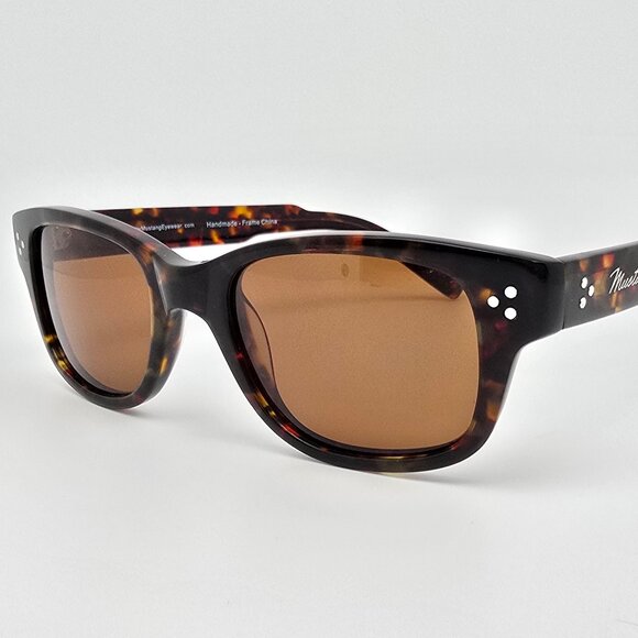 Mustang Eyewear Vintage 0205-02 Tortoise Frame Polarized Brown Lens Sunglasses - Picture 1 of 13